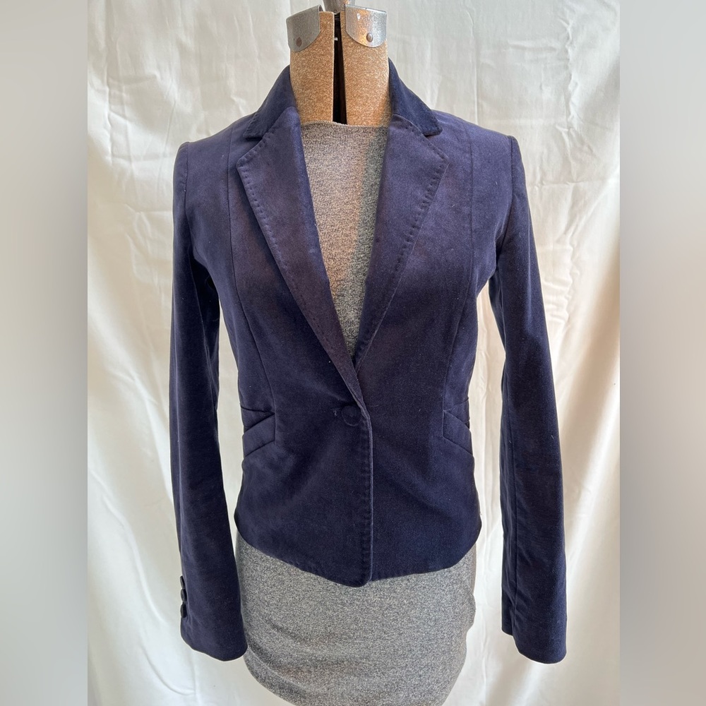 H&M Plum Blazer With Slanted Pockets